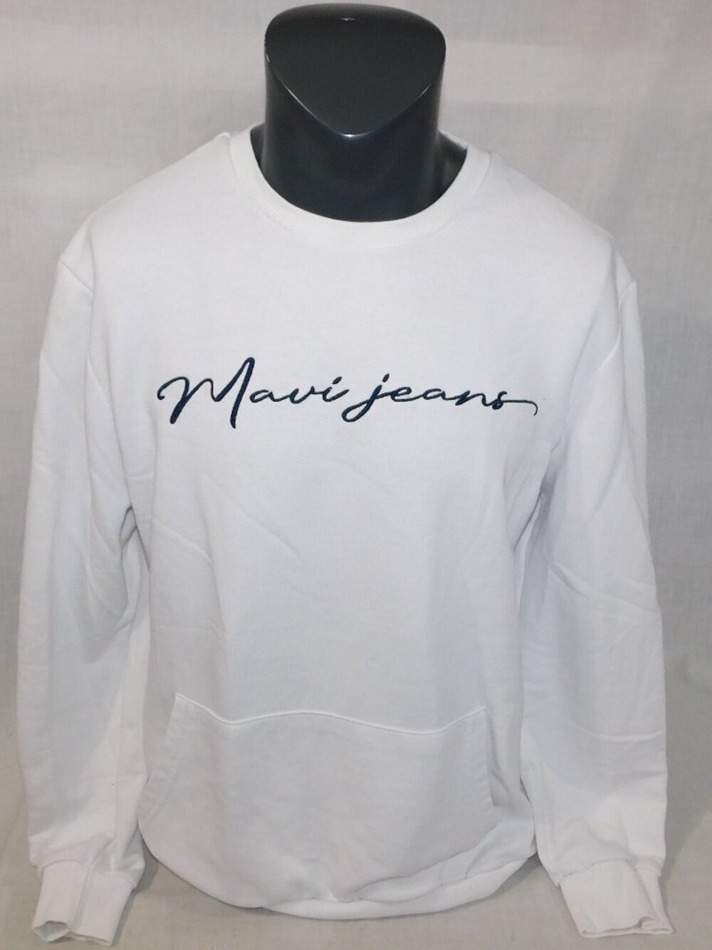 Mavi Jeans White Embroidered Spellout Crewneck Sweatshirt Mens XL